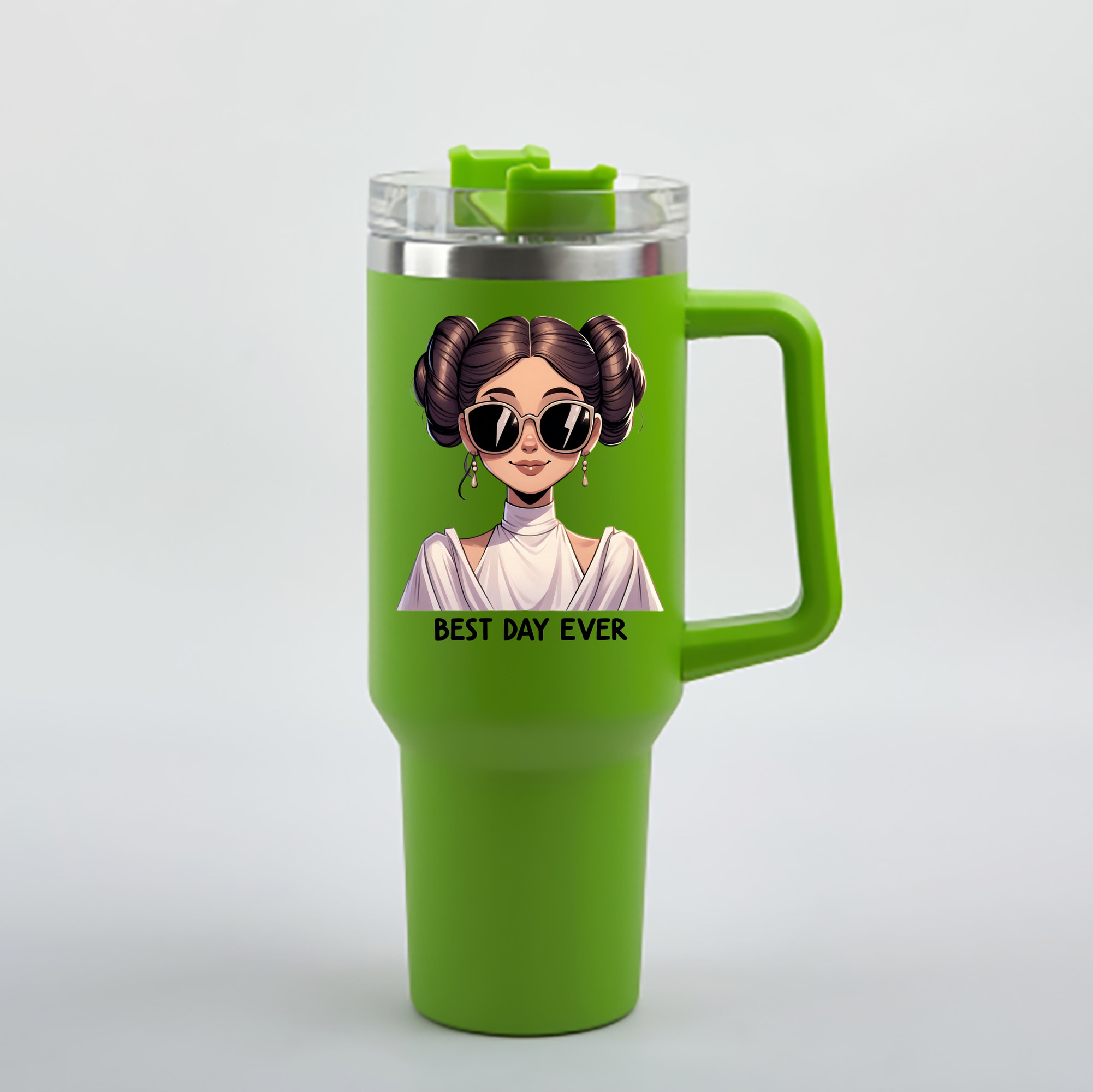 （画像用） スター・ウォーズ Star Wars 1200mL車用タンブラー - クリスタルステッカー（プラスチックストロー付き）